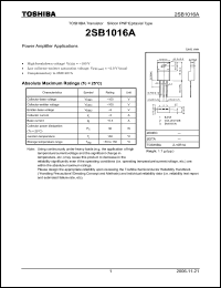 Click here to download 2SB1016A_07 Datasheet