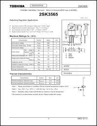 Click here to download 2SK3565 Datasheet