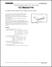 Click here to download TC7MA541FK_07 Datasheet
