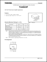 Click here to download TA4022F Datasheet