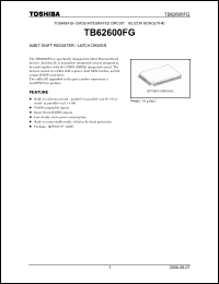 Click here to download TB62600FG Datasheet