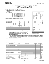 Click here to download SSM3J114TU Datasheet