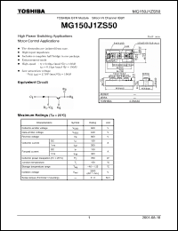 Click here to download MG150J1ZS50 Datasheet