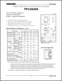 Click here to download TPCS8209_07 Datasheet