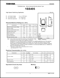 Click here to download 1SS405 Datasheet