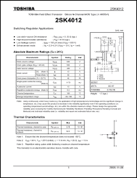 Click here to download 2SK4012 Datasheet