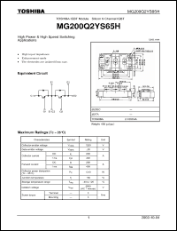 Click here to download MG200Q2YS65H Datasheet