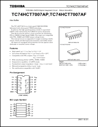 Click here to download TC74HCT7007AP_07 Datasheet