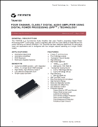 Click here to download TAA4100 Datasheet