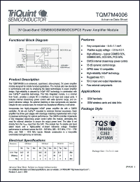 Click here to download TQM7M4006 Datasheet