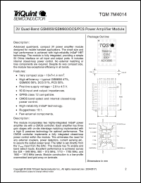 Click here to download TQM7M4014 Datasheet