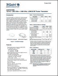 Click here to download AGR18125EU Datasheet