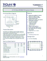 Click here to download TQM666017 Datasheet