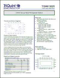 Click here to download TQM613025 Datasheet