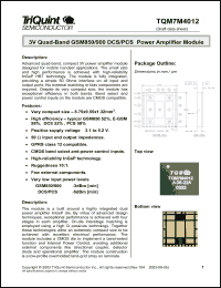 Click here to download TQM7M4012 Datasheet