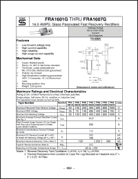 Click here to download FRA1604G Datasheet
