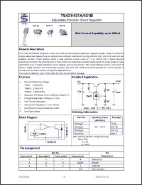 Click here to download TS431ACT Datasheet