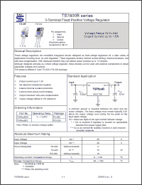 Click here to download TS7809BCZ Datasheet