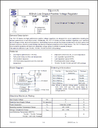 Click here to download TS1117ICZ-5.0 Datasheet