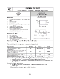 Click here to download P4SMA200CA Datasheet