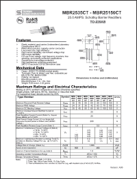 Click here to download MBR25150CT Datasheet