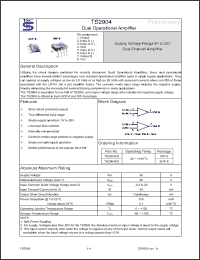 Click here to download TS2904CS Datasheet