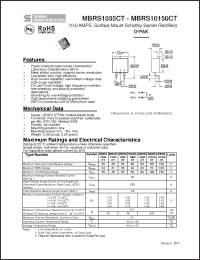 Click here to download MBRS1060CT Datasheet