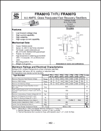 Click here to download FRA804G Datasheet