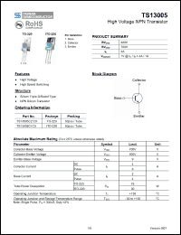 Click here to download TS13005CZ Datasheet