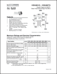 Click here to download KBU801G_1 Datasheet