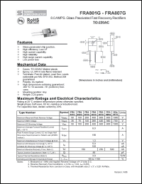 Click here to download FRA801G_1 Datasheet