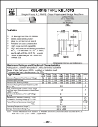 Click here to download KBL405G Datasheet