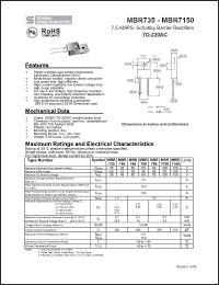 Click here to download MBR7150 Datasheet