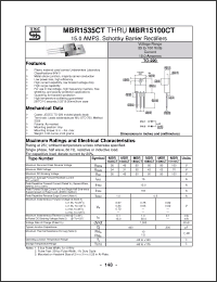 Click here to download MBR1590CT Datasheet
