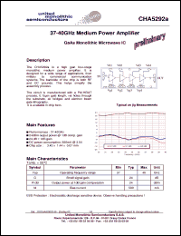 Click here to download CHA5292 Datasheet