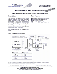 Click here to download CHA2098RBF/24 Datasheet