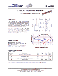 Click here to download CHA5296 Datasheet
