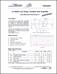 Click here to download CHA2291 Datasheet