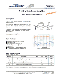 Click here to download CHA5052 Datasheet