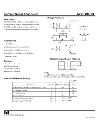 Click here to download MSL-194DR Datasheet