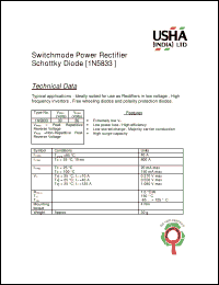 Click here to download 1N5833 Datasheet