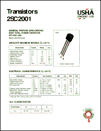 Click here to download 2SC2001 Datasheet