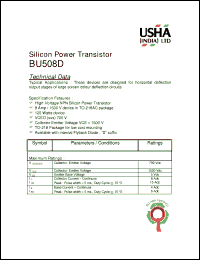 Click here to download BU508 Datasheet