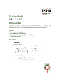 Click here to download BYR16-45 Datasheet