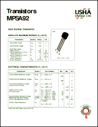 Click here to download MPSA92 Datasheet