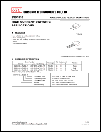 Click here to download 2SD1816-R-TM3-C-K Datasheet