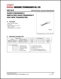 Click here to download 2SC1815-BL-T92-E-K Datasheet