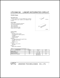 Click here to download CXA-1191 Datasheet