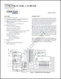 Click here to download UT8R256K1615TBDCC Datasheet