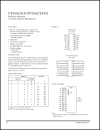 Click here to download UT54ACTS151 Datasheet